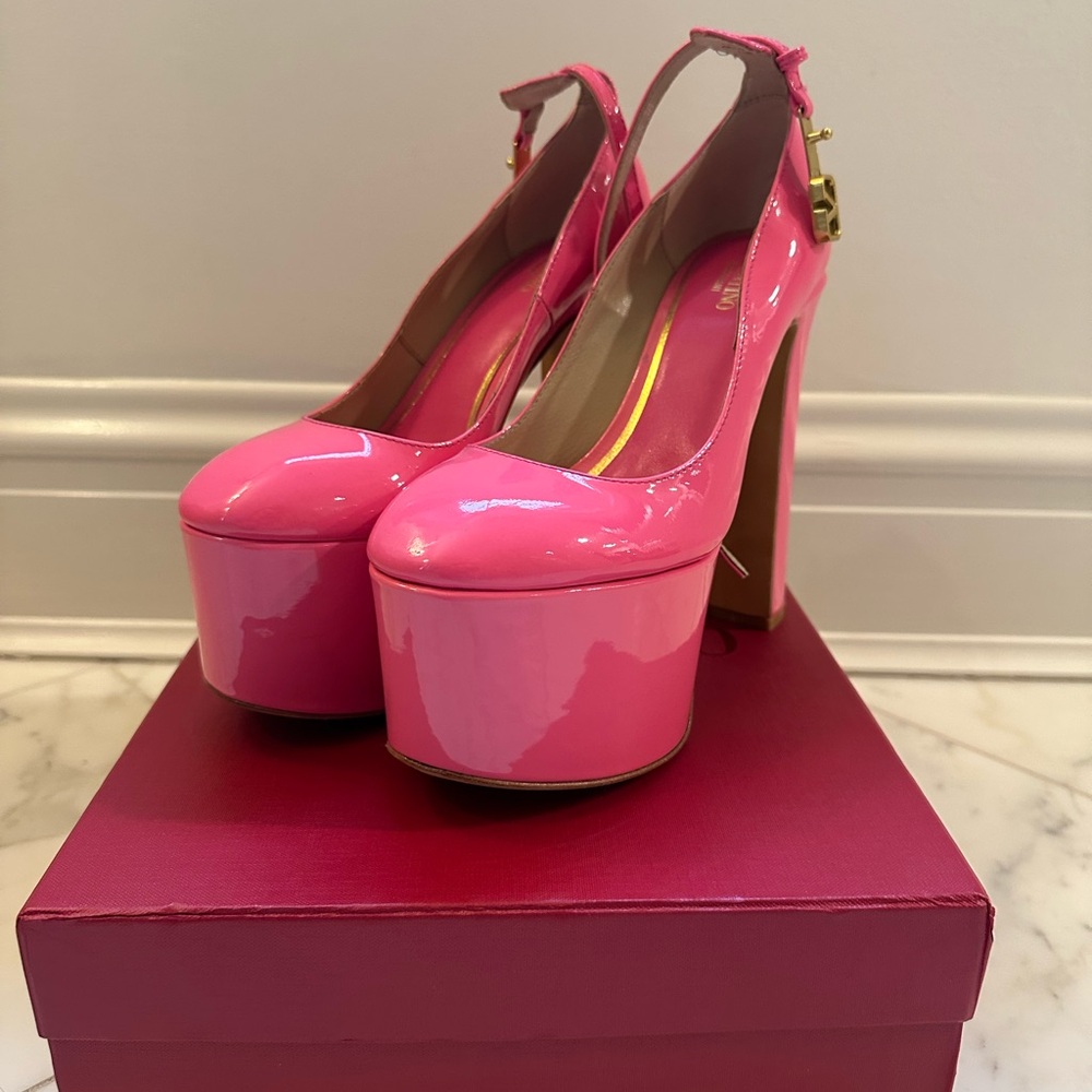Pink Platform Mary Janes with ankle strap- Tango 
Never worn 
New in box